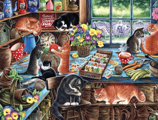 Buffalo Games In the Garden Shed puslespil 750 katte