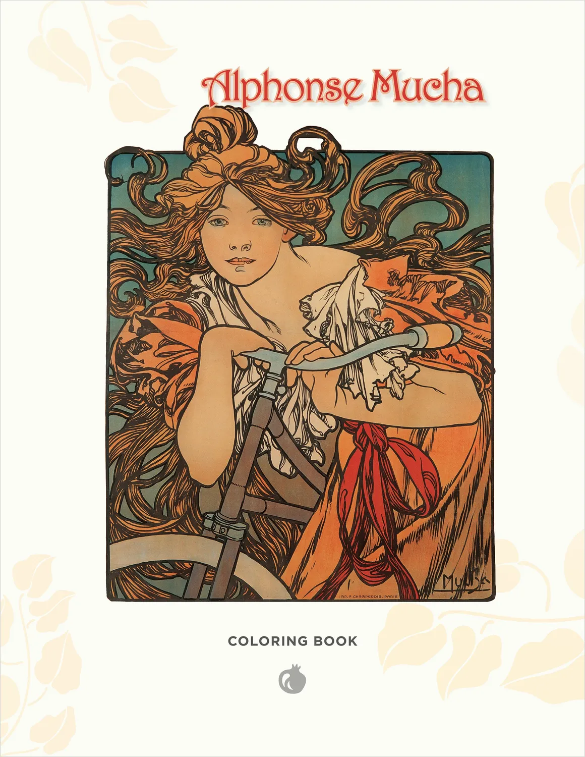 Pomegranate Alphonse Mucha malebog art nouveau