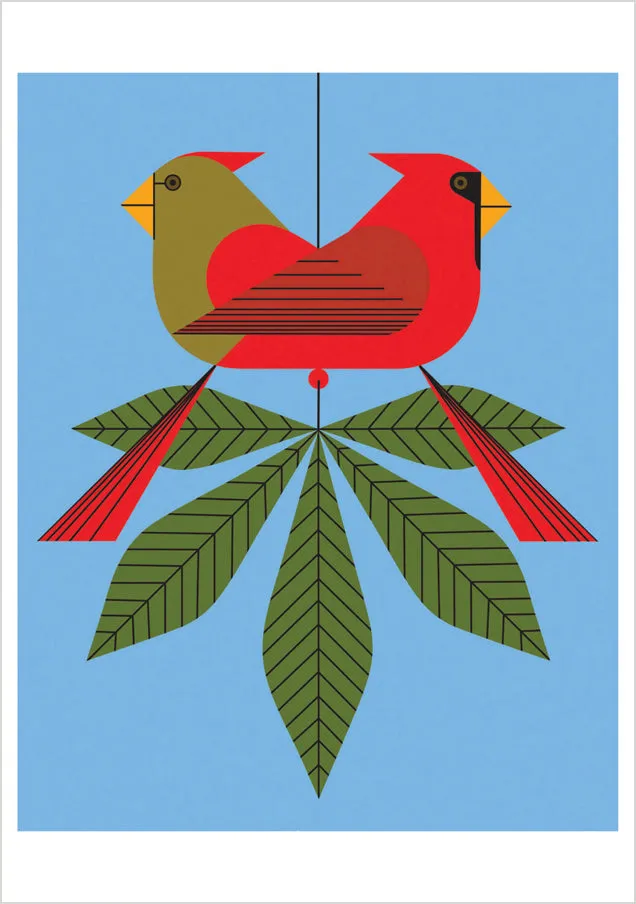 Pomegranate Charley Harper Cardinals kortsæt 20 kort