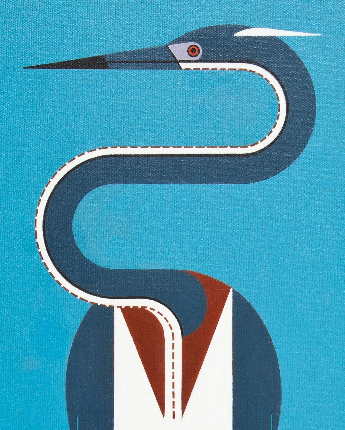 Pomegranate Charley Harper Heron Hangout bogmærke hejre