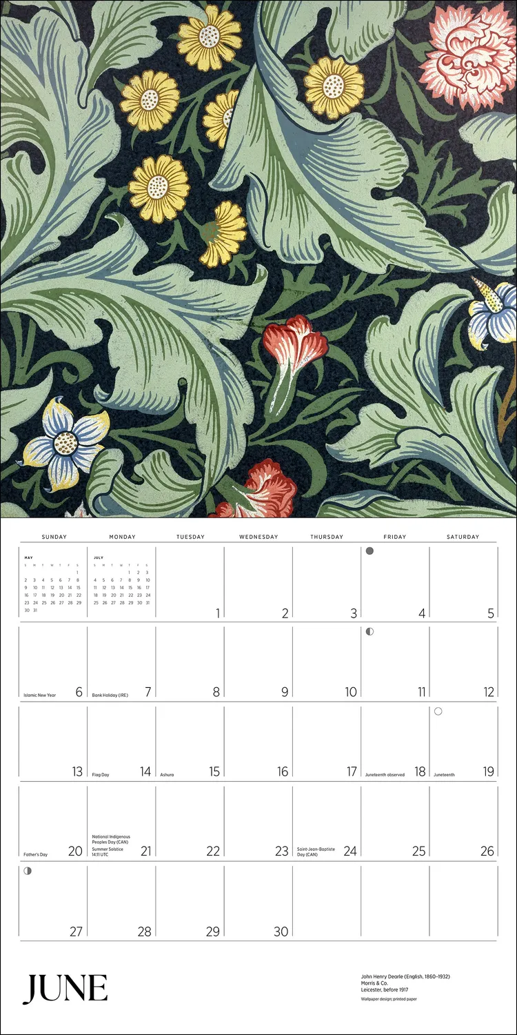 Pomegranate William Morris vægkalender 2027 blomster