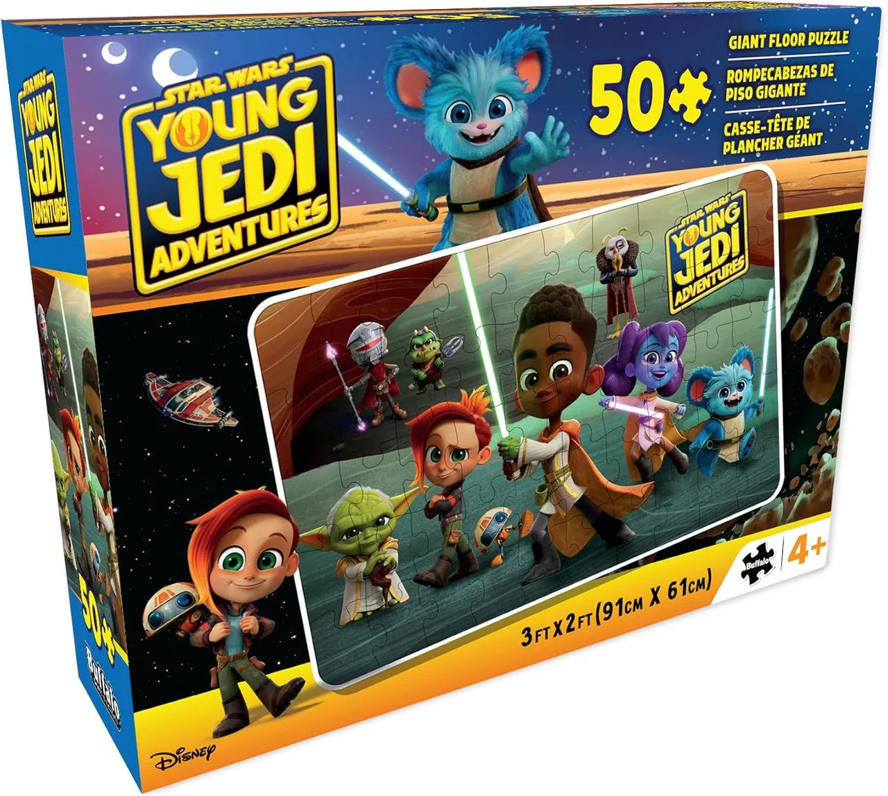 Buffalo Games Star Wars Young Jedi gulvpuslespil 50 jumbobrikker