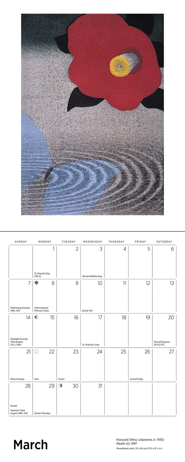 Pomegranate Serenity Ohtsu 2027 minivægkalender japansk