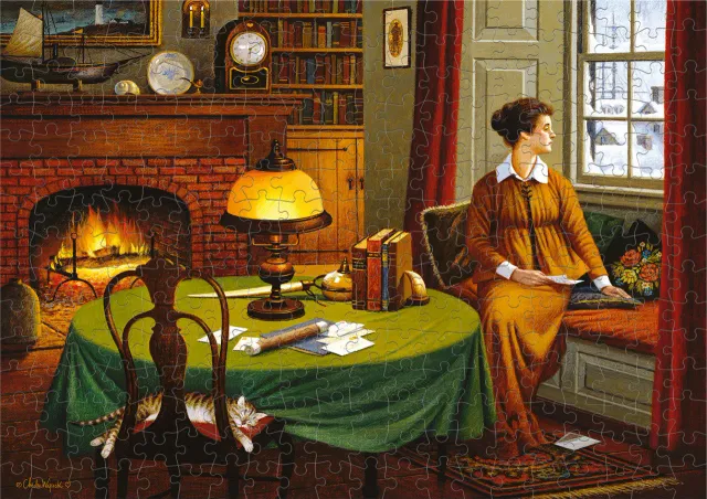 Buffalo Games Charles Wysocki Wistful Letter puslespil 300 brikker vinter