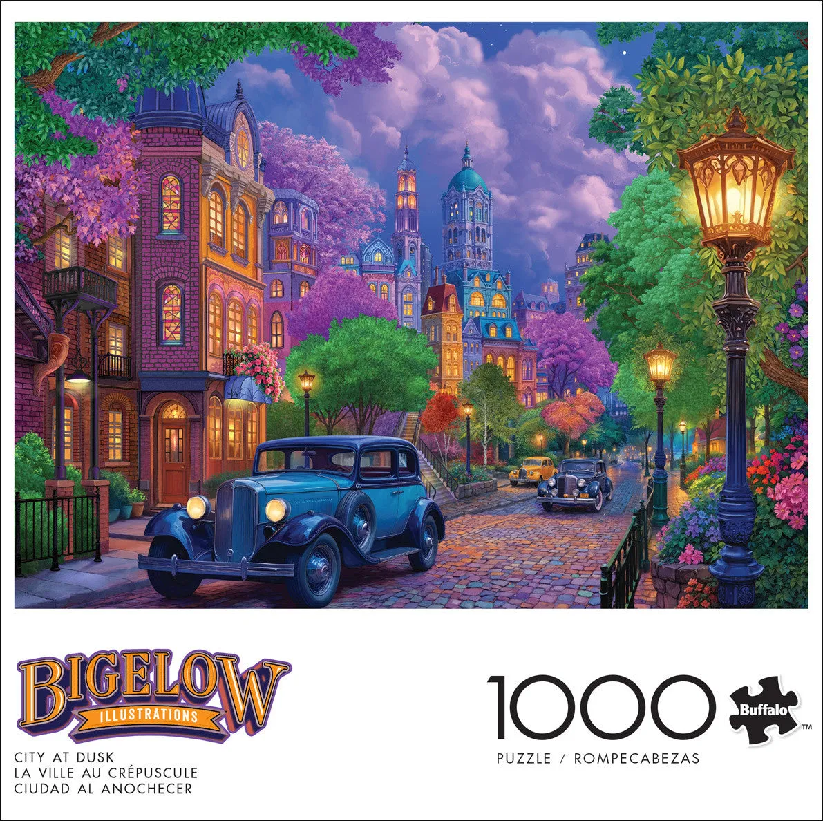 Buffalo Games Night Day City at Dusk puslespil 1000 biler
