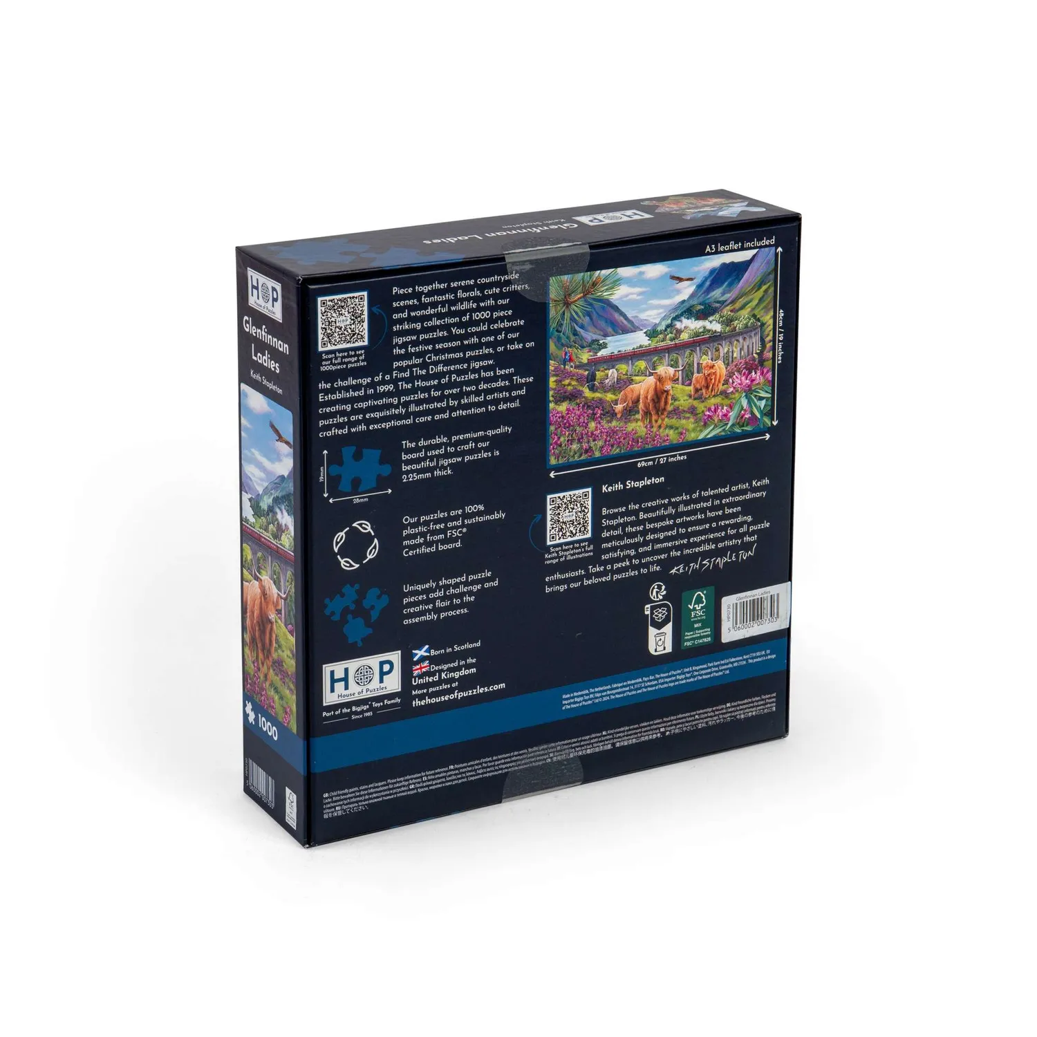 House of Puzzles Glenfinnan Ladies puslespil 1000 brikker tog