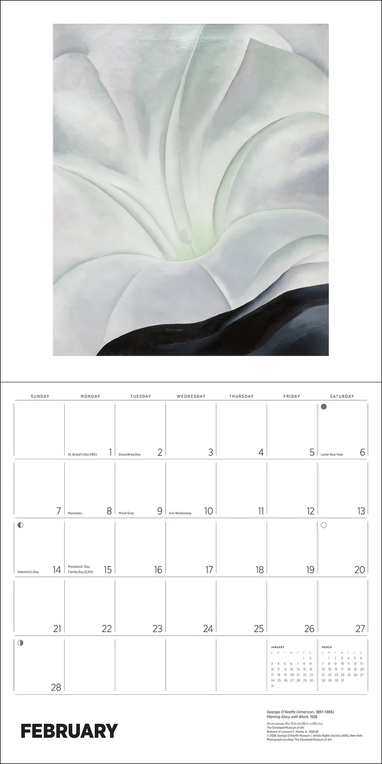 Pomegranate Georgia O’Keeffe 2027 vægkalender blomster