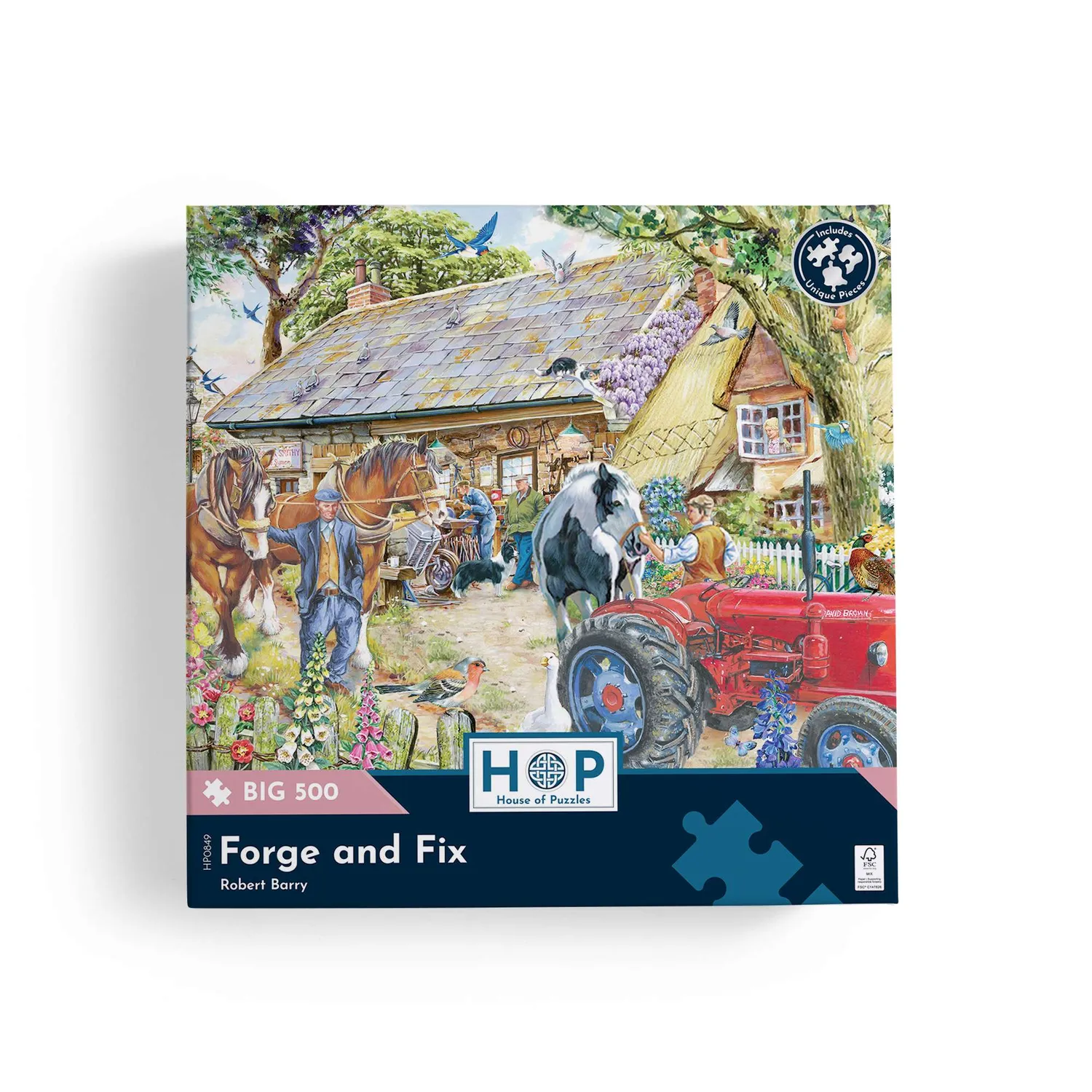 House of Puzzle BIG Forge and Fix puslespil 500 brikker gård