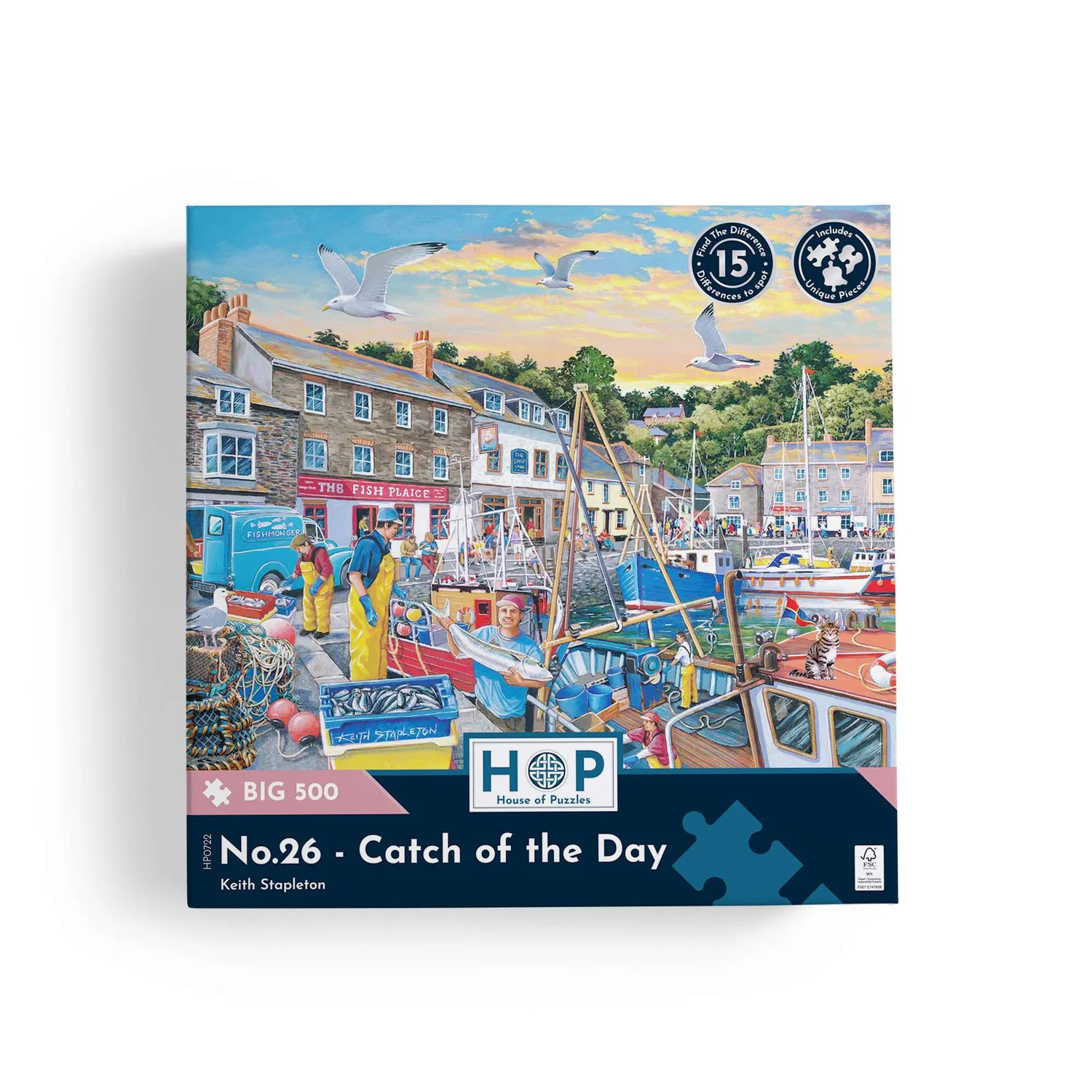 House of Puzzle No.26 Catch of the Day puslespil BIG 500 strand