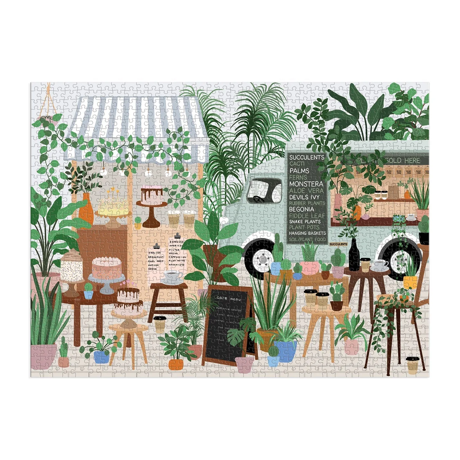 Good Puzzle Co. Plant Cafe puslespil 1000 brikker planter