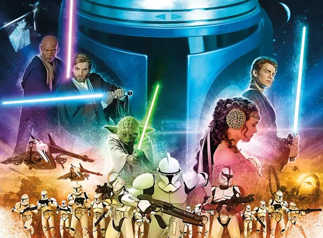 Buffalo Games Star Wars Silver Select puslespil 1000 brikker Jedi collage