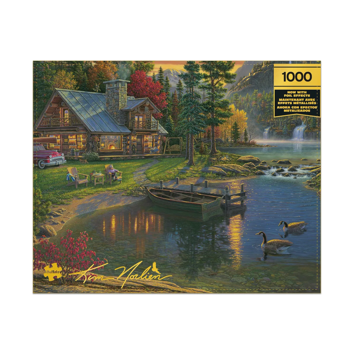Buffalo Games Gold Mountain Paradise puslespil 1000 brikker bjerg
