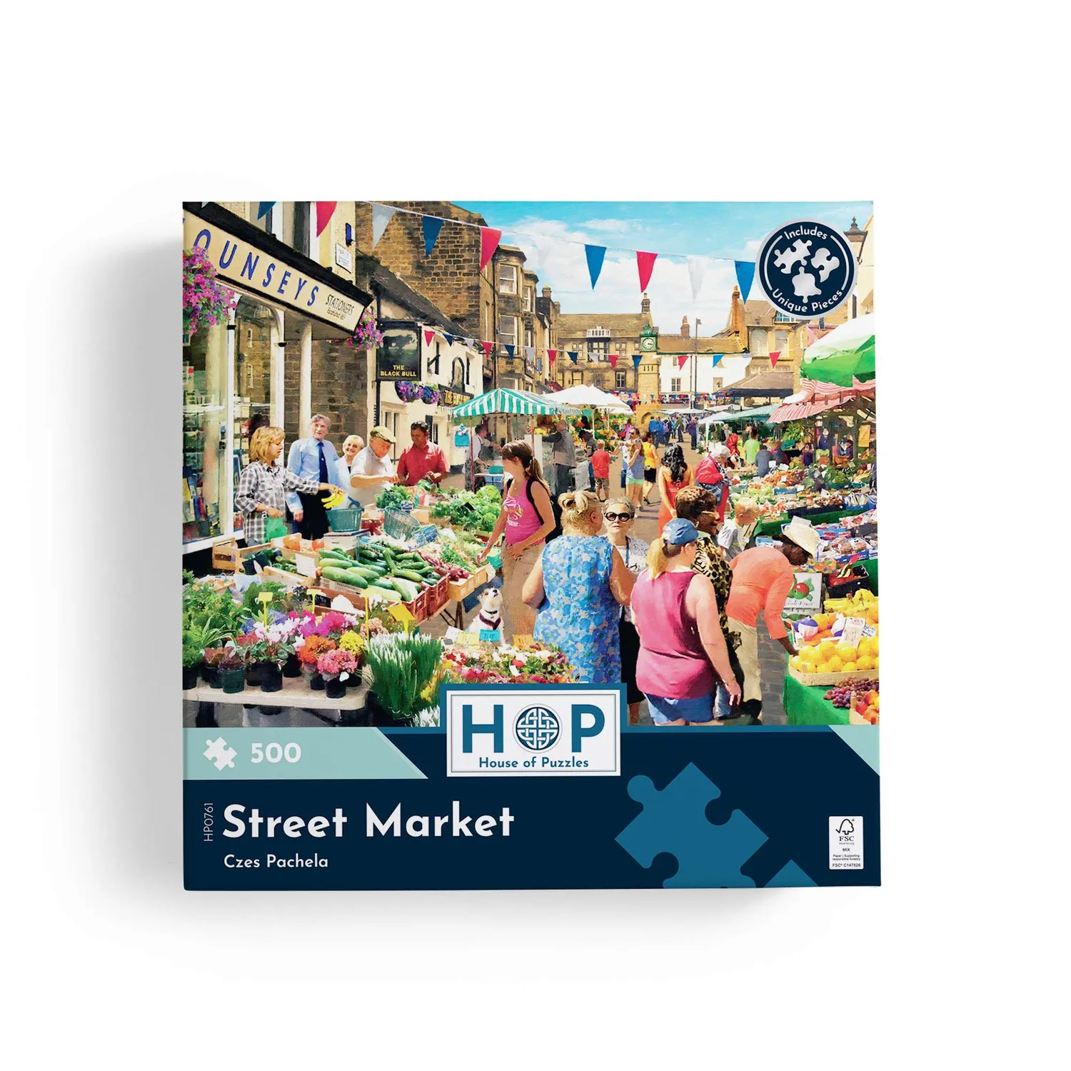 House of Puzzles Street Market 500 puslespil 500 brikker sommer