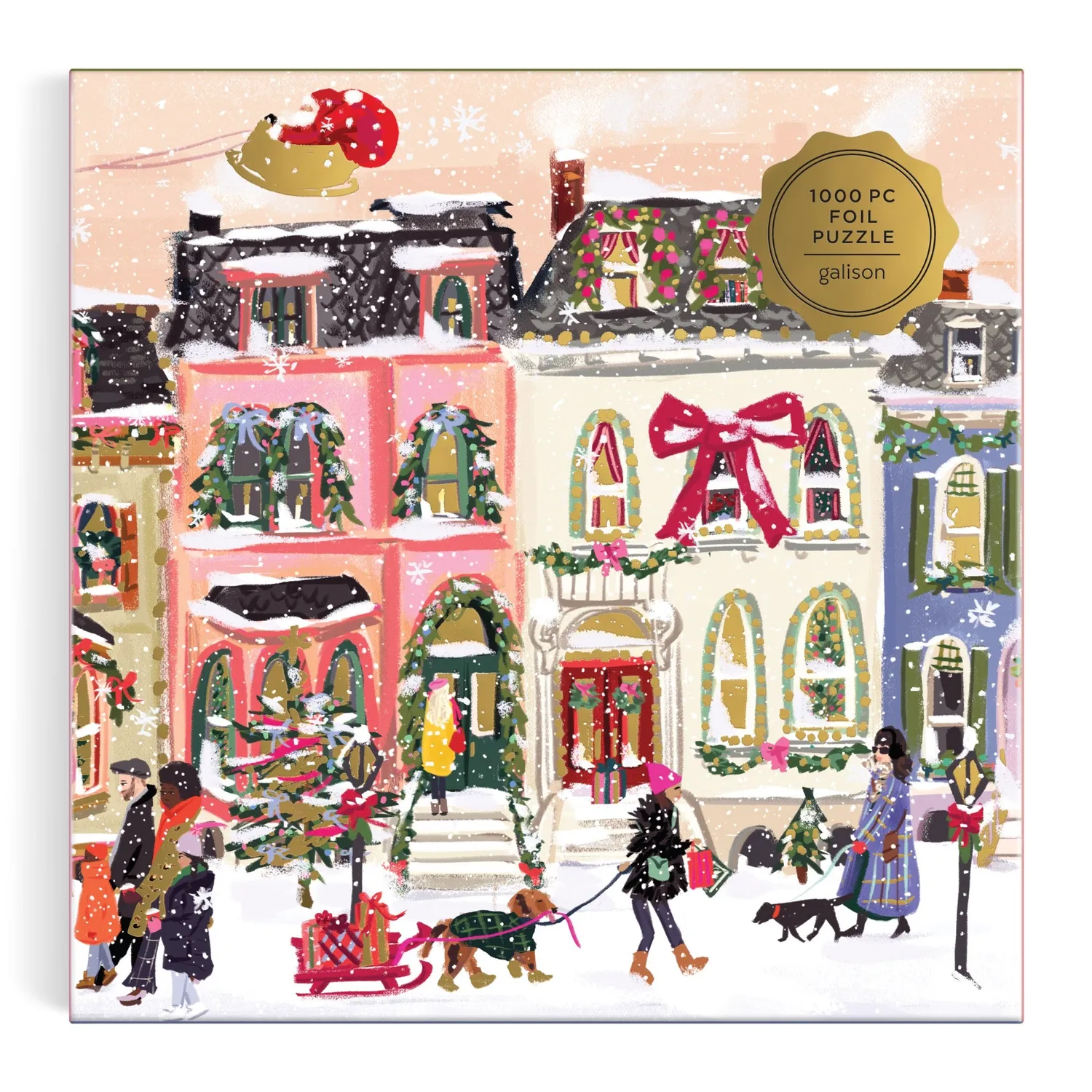 Galison Nysha Lilly Snowfall on Main Street foliepuslespil 1000
