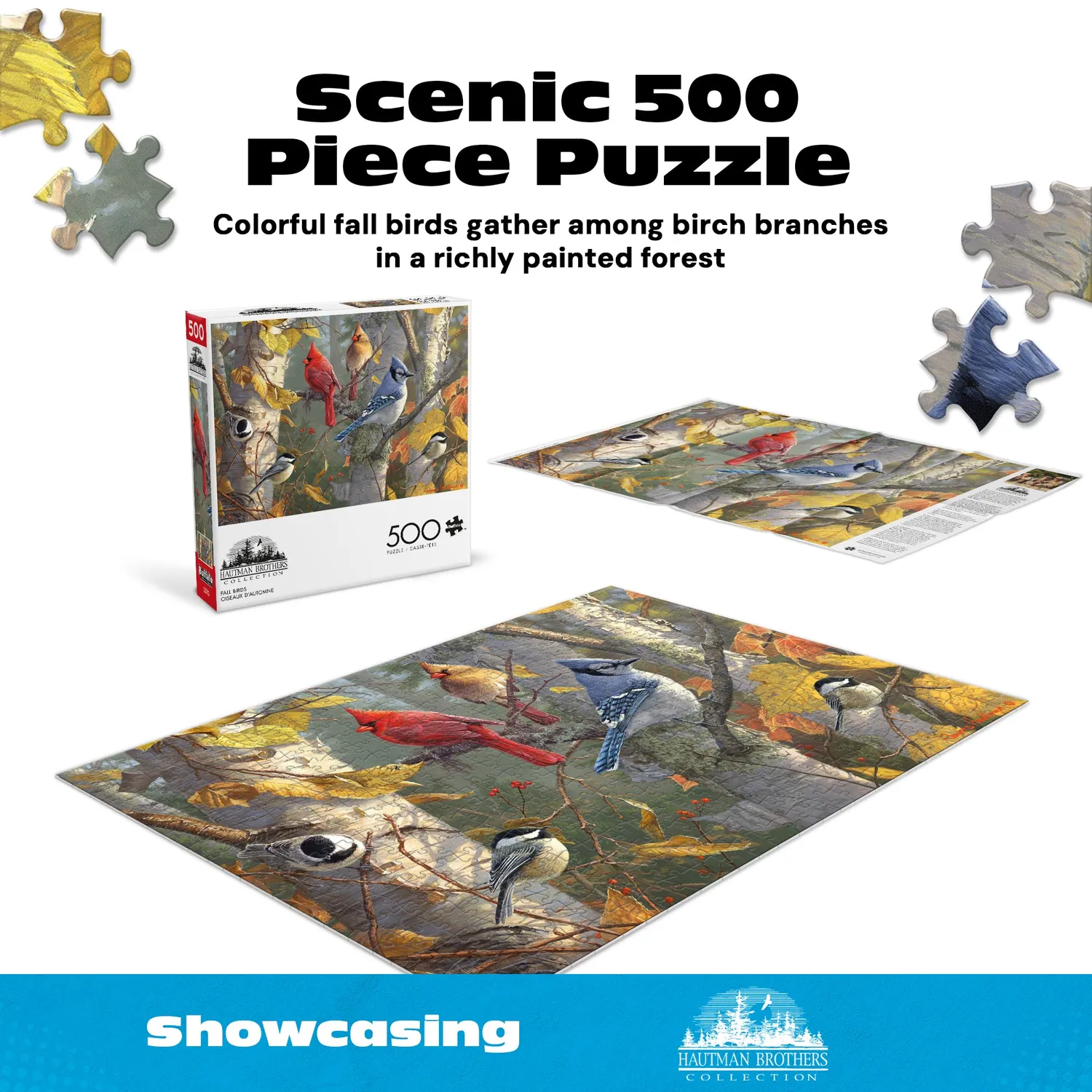 Buffalo Games Fall Birds puslespil 500 brikker fugle