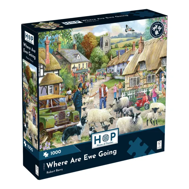 House of Puzzles Where Are Ewe Going puslespil 1000 brikker får