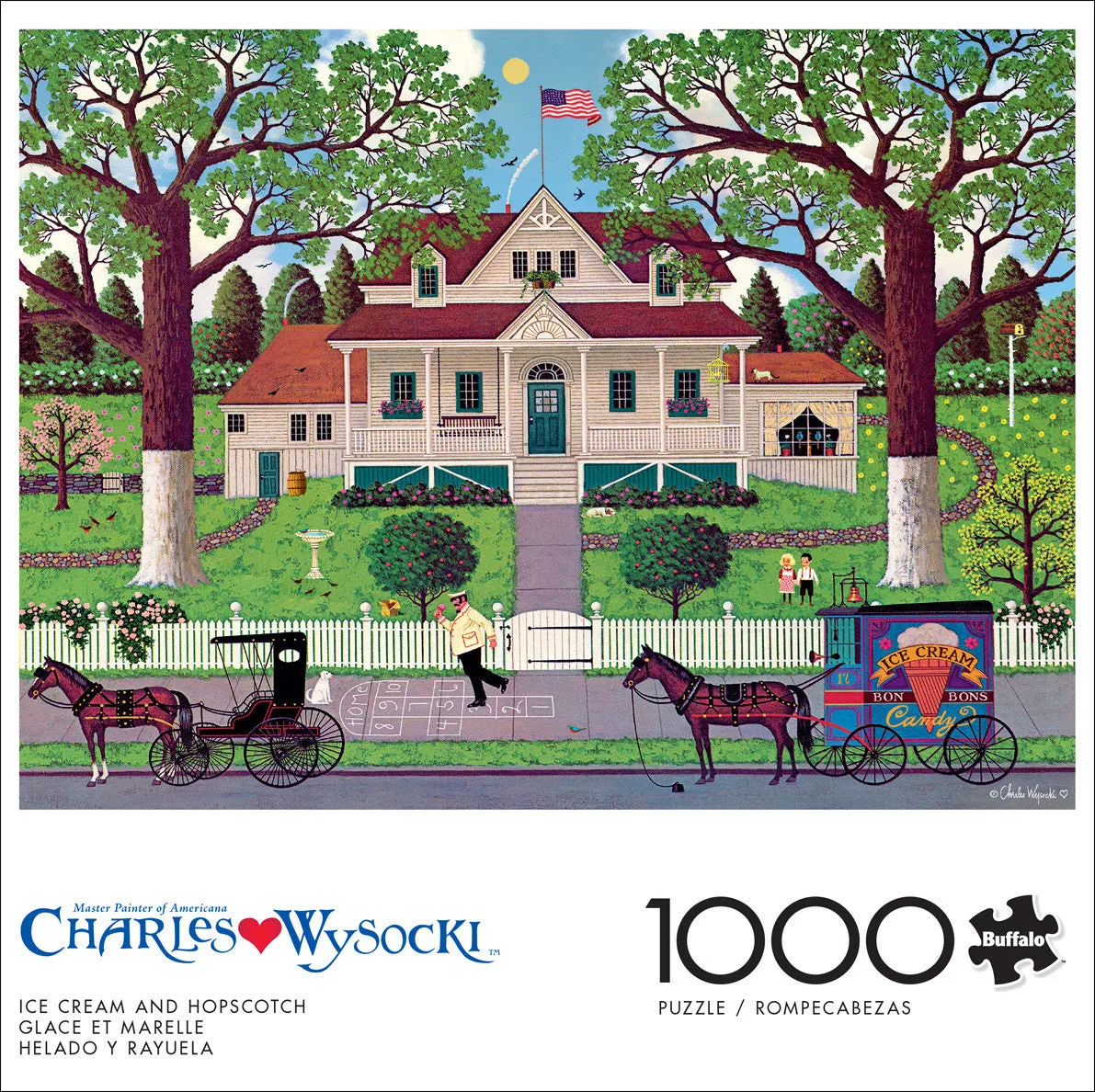 Buffalo Games Charles Wysocki Ice Cream Hopscotch puslespil 1000 brikker