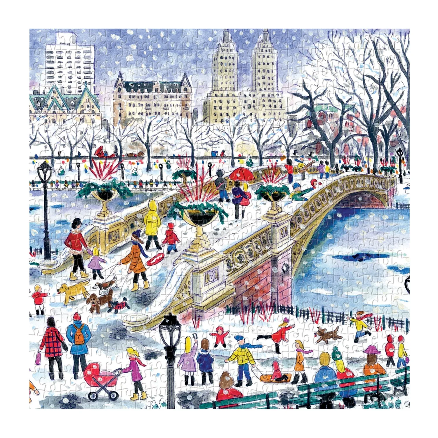 Galison Michael Storrings Bow Bridge puslespil 500 brikker jul