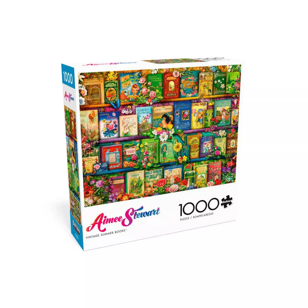 Buffalo Games Aimee Stewart Vintage Summer Books puslespil 1000 brikker bøger