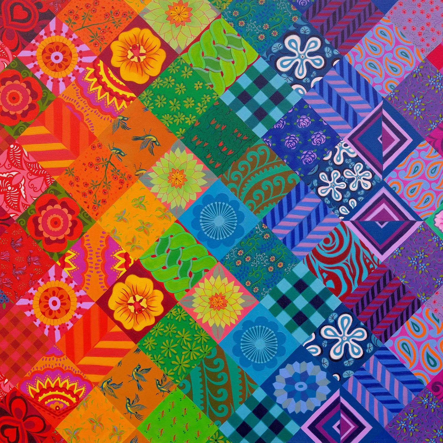 House of Puzzles Patchwork Rainbow minipuslespil 150 brikker tube