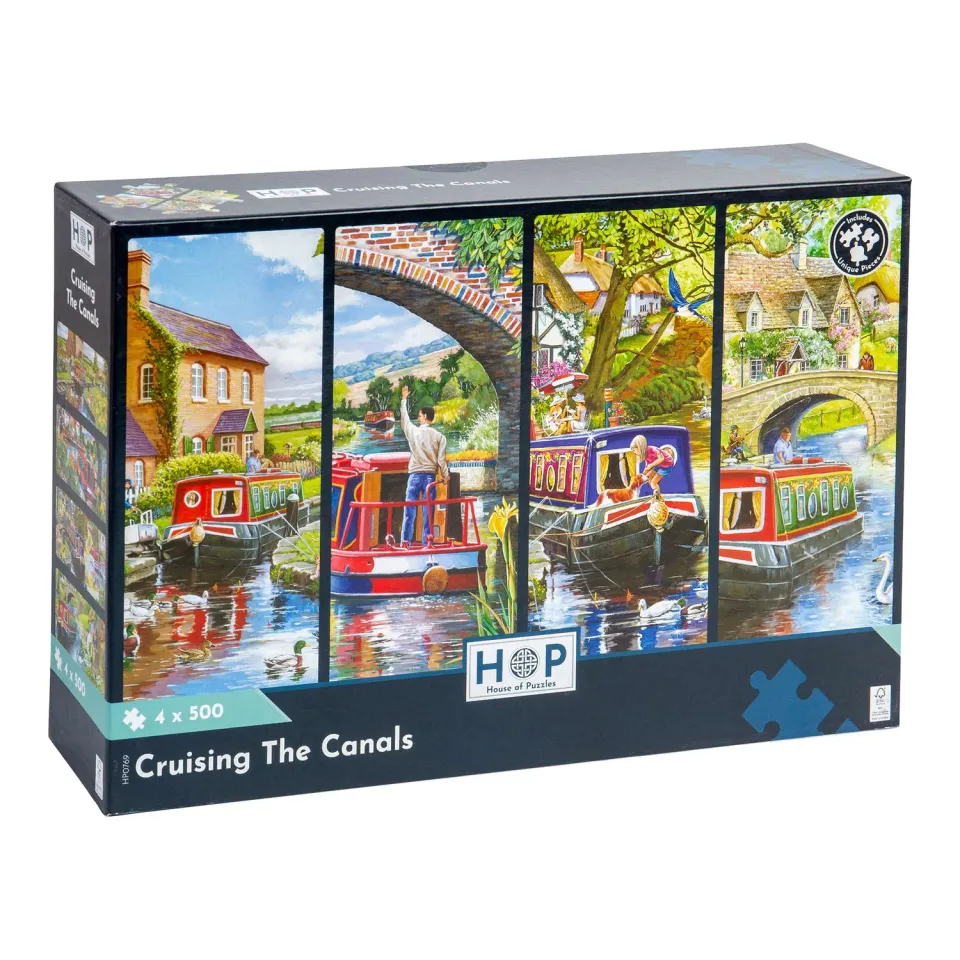 House of Puzzles Cruising The Canals 4x500 puslespil kanaler