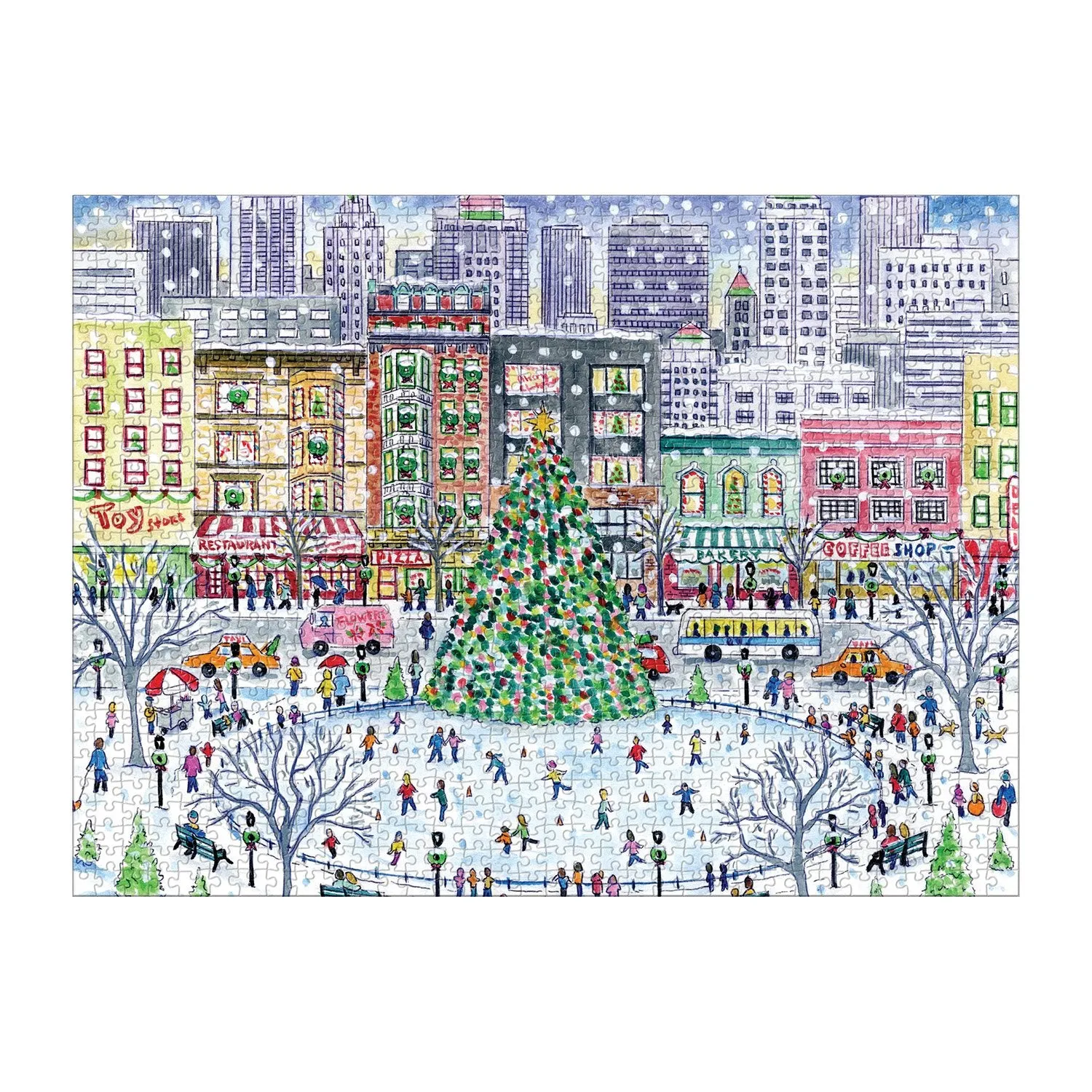 Galison Storrings Christmas in the City puslespil 1000 brikker jul