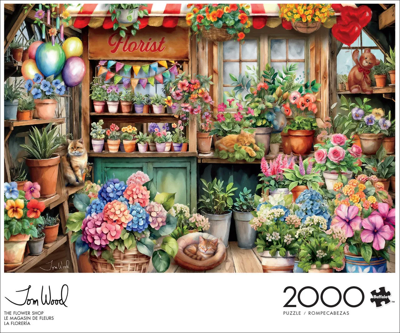 Buffalo Games Tom Wood The Flower Shop puslespil 2000 brikker