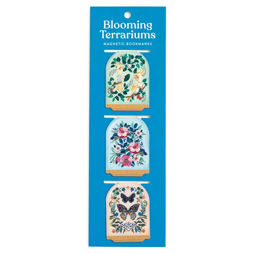 Mudpuppy Blooming Terrariums bogmærker magnetiske 3 stk