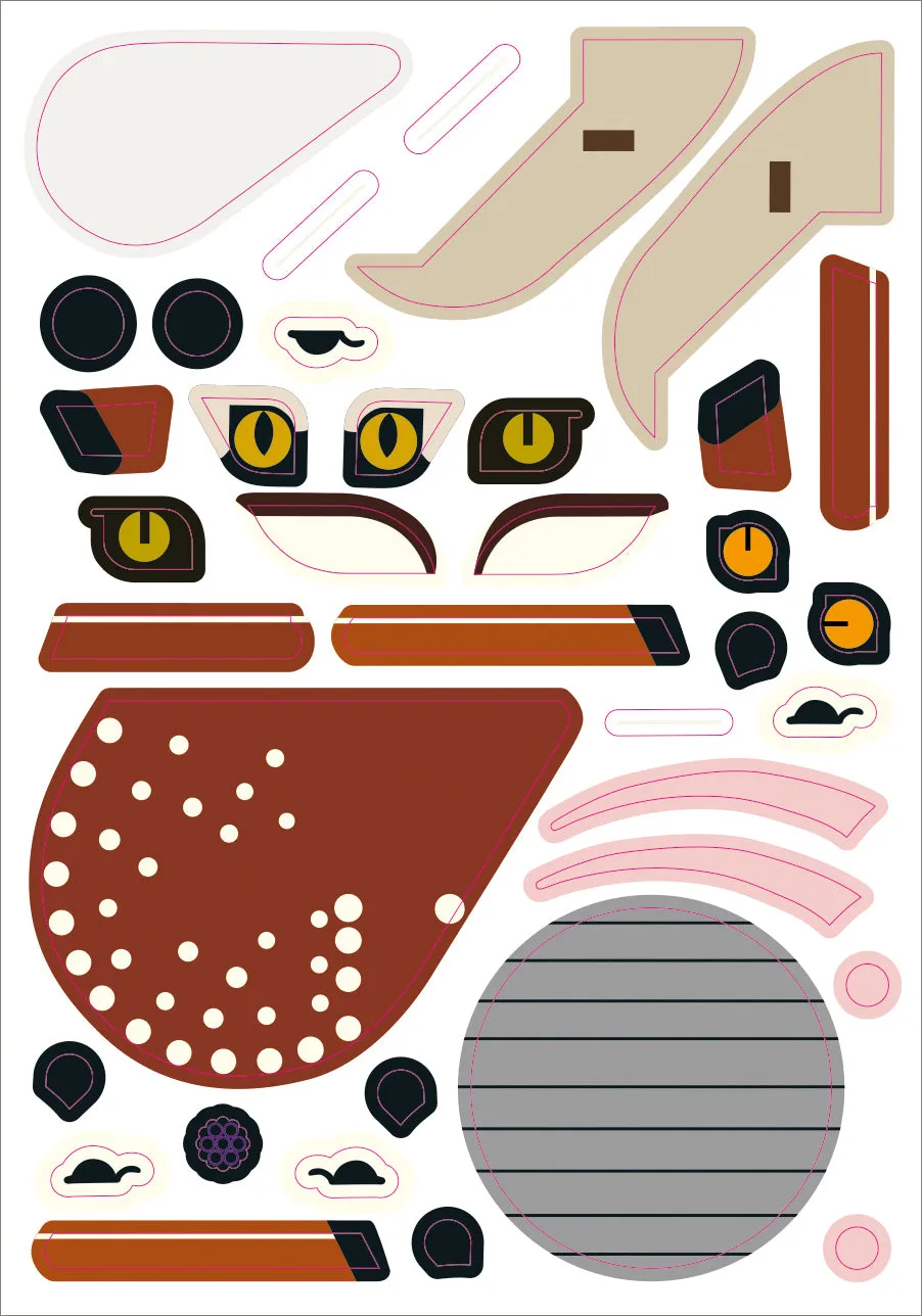 Pomegranate Sticky Critters vol 2 klistermærker dyr parker