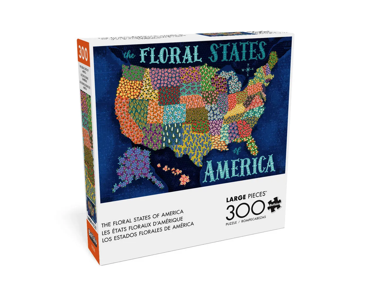 Buffalo Games The Floral States of America puslespil 300 brikker blomster