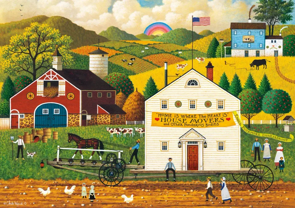 Buffalo Games Americana House Movers puslespil 500 brikker bondegård