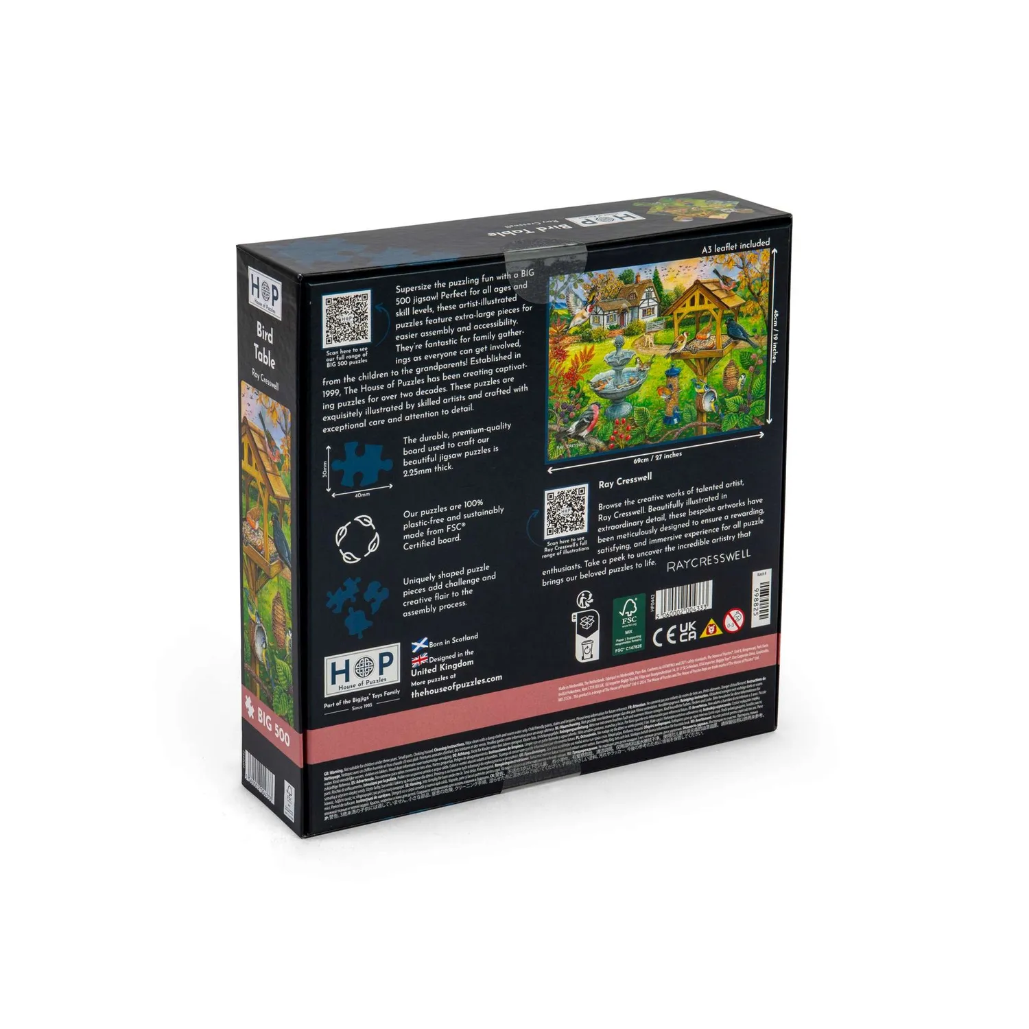 House of Puzzles Bird Table puslespil BIG 500 store brikker