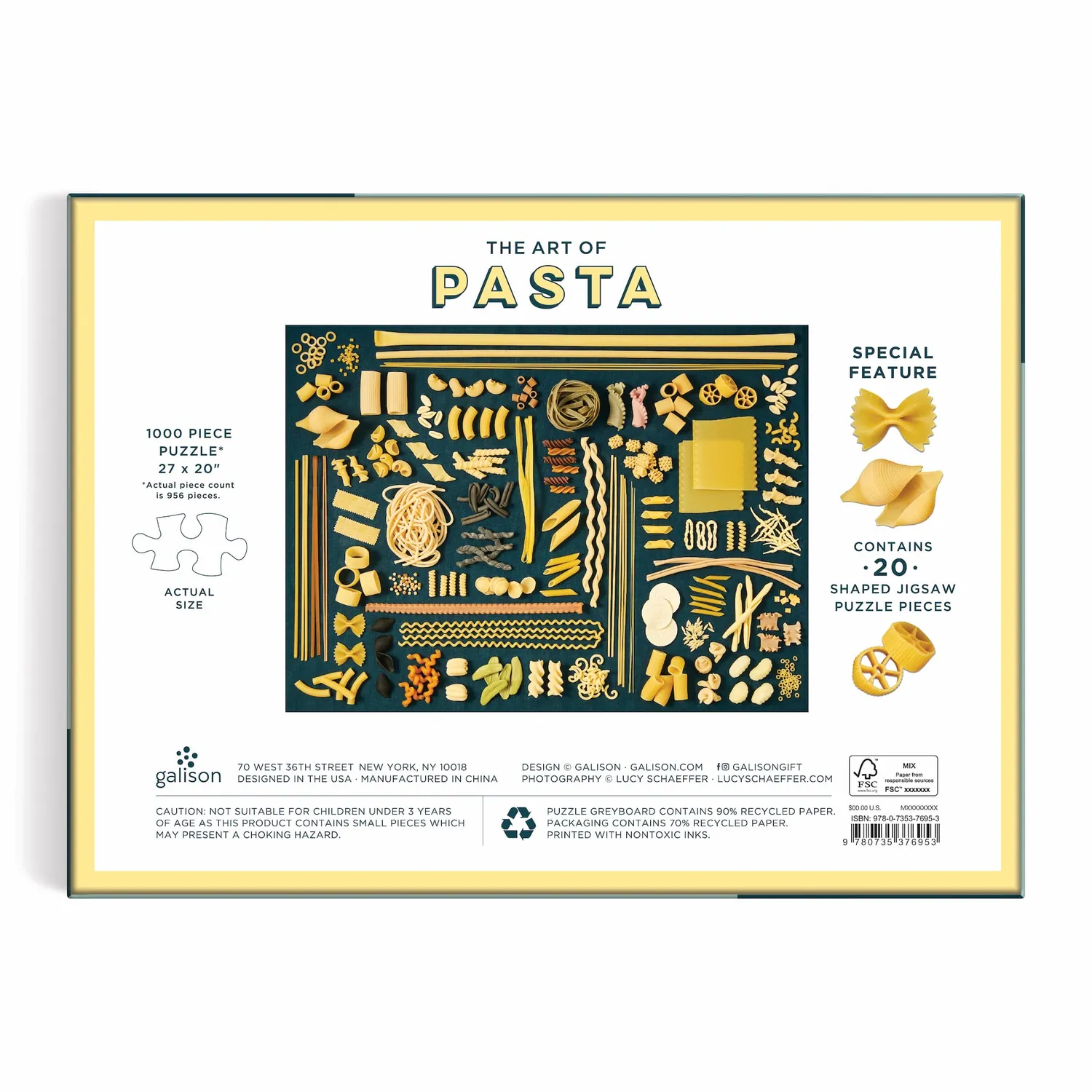 Good Puzzle Co. Art of Pasta puslespil 1000 brikker formede