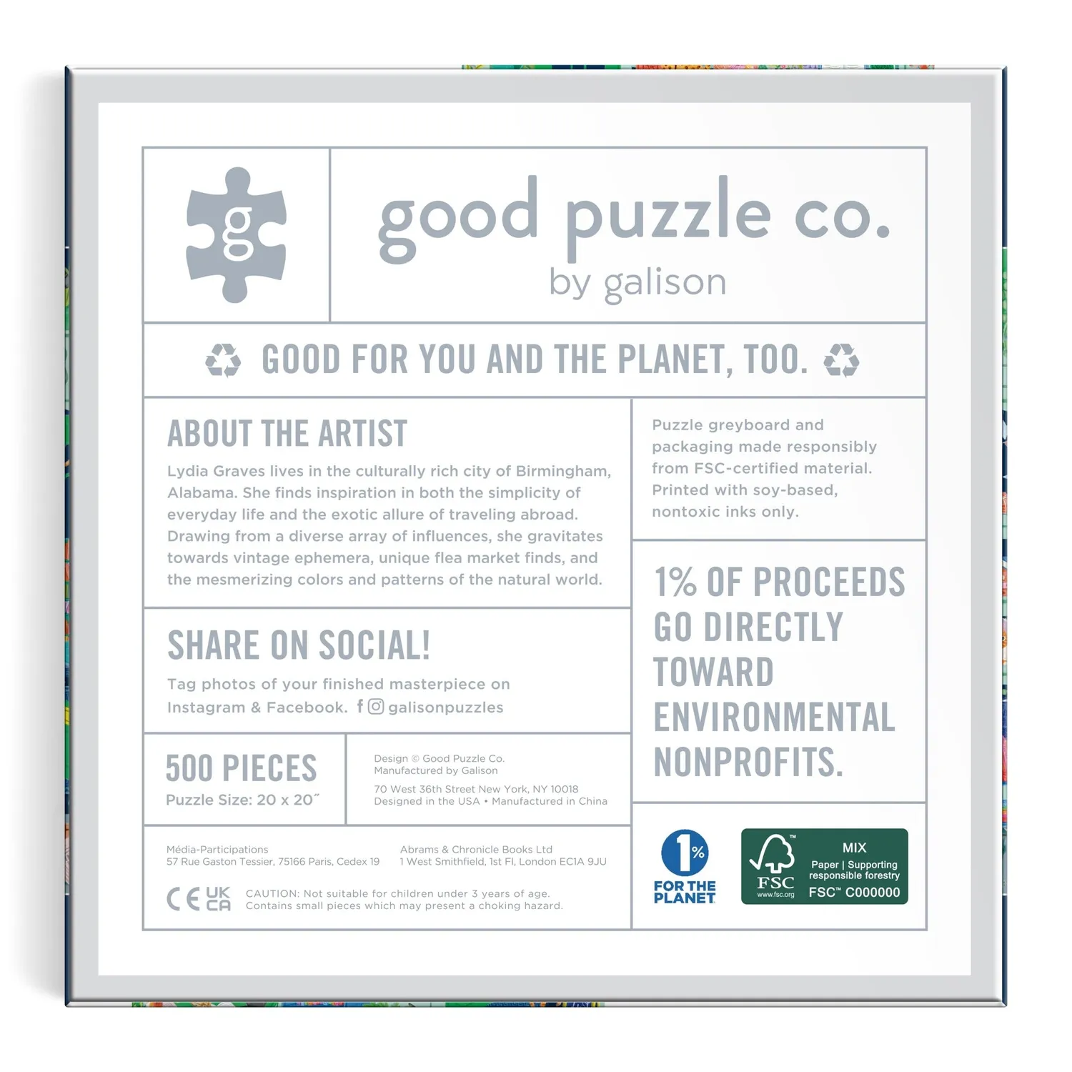 Good Puzzle Co. Bookshop Cats puslespil 500 brikker katte