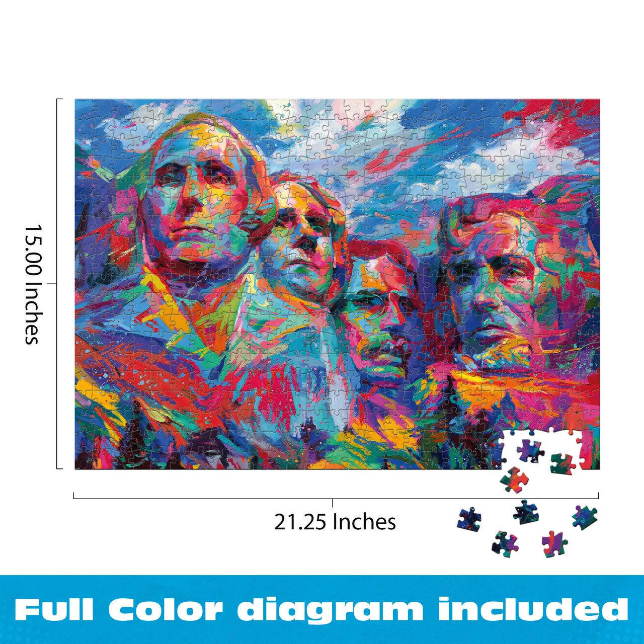 Buffalo Games Americana Mount Rushmore puslespil 500 brikker