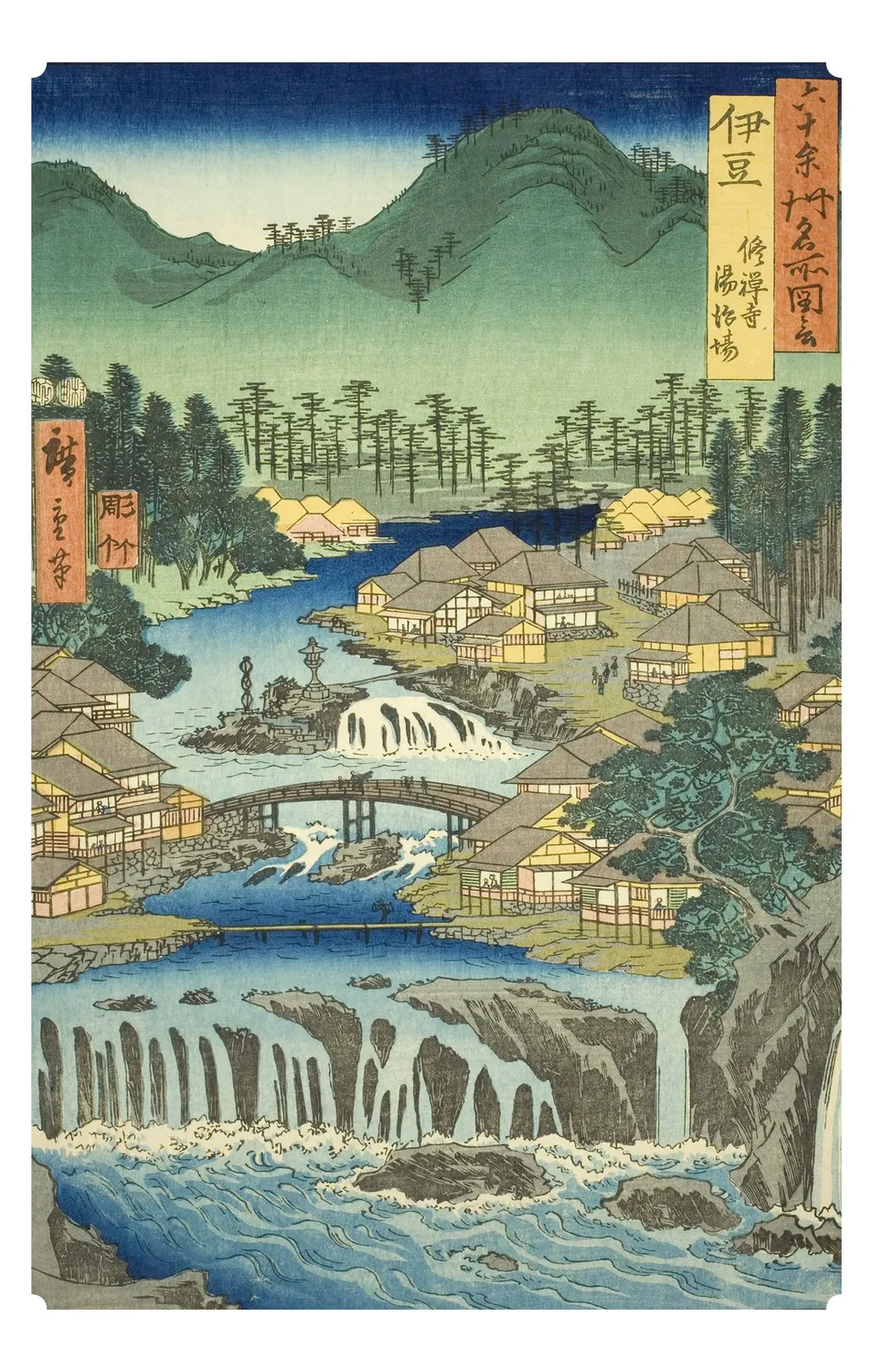 Pomegranate Hiroshige postkort sæt æske japansk