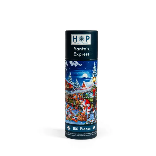 House of Puzzles Santa's Express minipuslespil 150 brikker tube jul