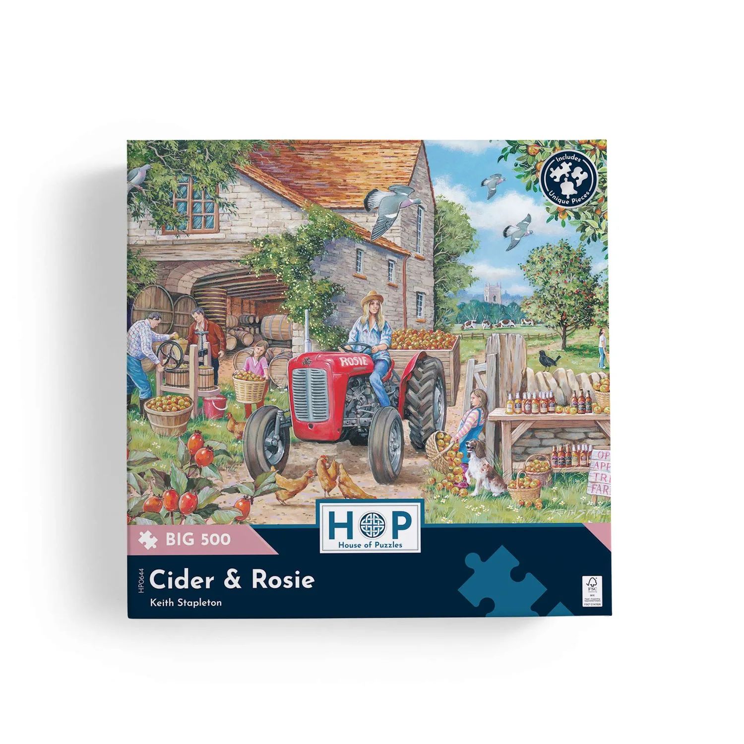 House of Puzzles BIG Cider & Rosie puslespil 500 store bondegård