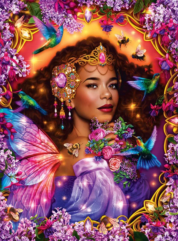 Buffalo Games Flights of Fantasy Summer Queen puslespil 1000 brikker glitter
