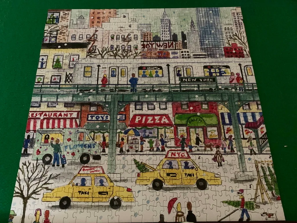 Galison Michael Storrings New York City Subway puslespil 500 brikker vinter