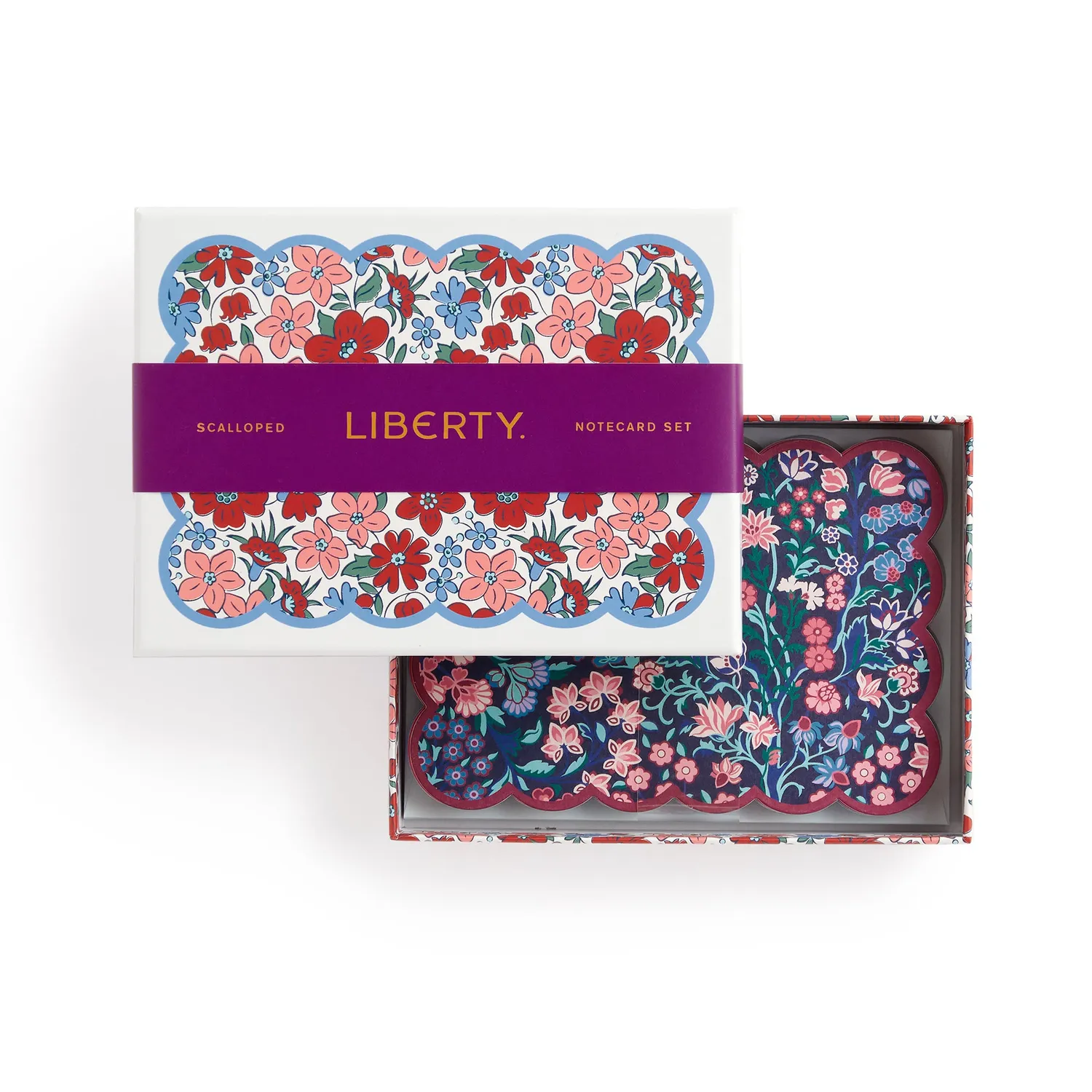 Galison Liberty Scalloped brevkort 8 stk blomster