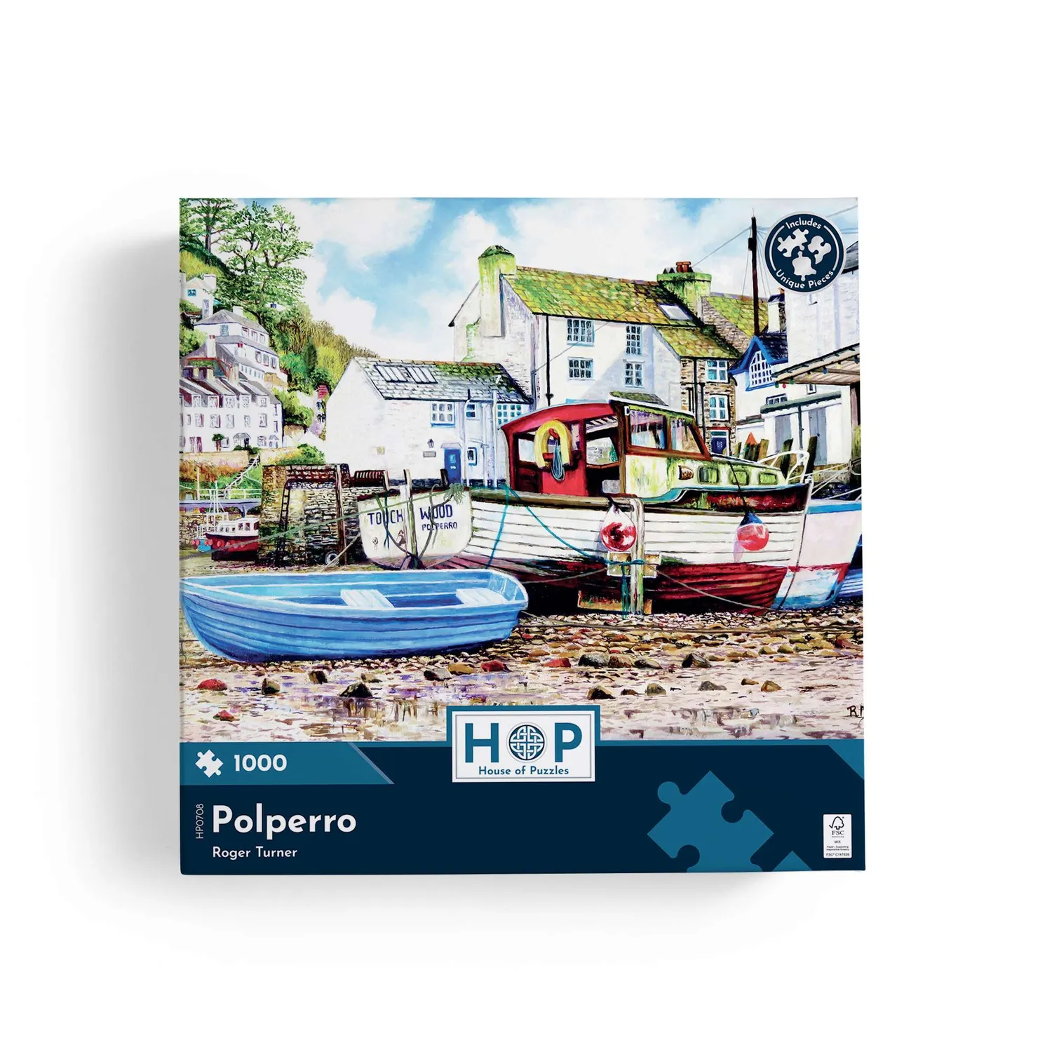 House of Puzzles Polperro puslespil 1000 kystby