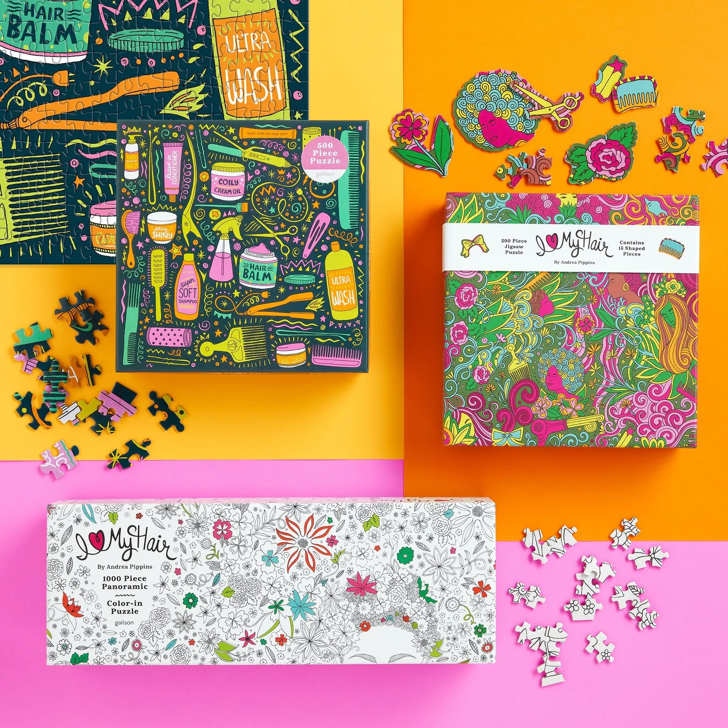 Good Puzzle Co. Andrea Pippins I Love My Hair puslespil 500 brikker