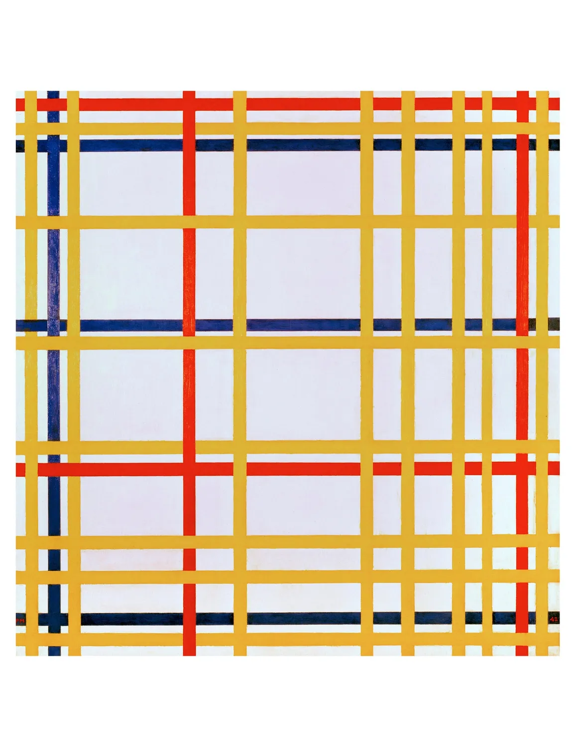 Pomegranate Mondrian brevkortsæt æske 4 kort abstrakt