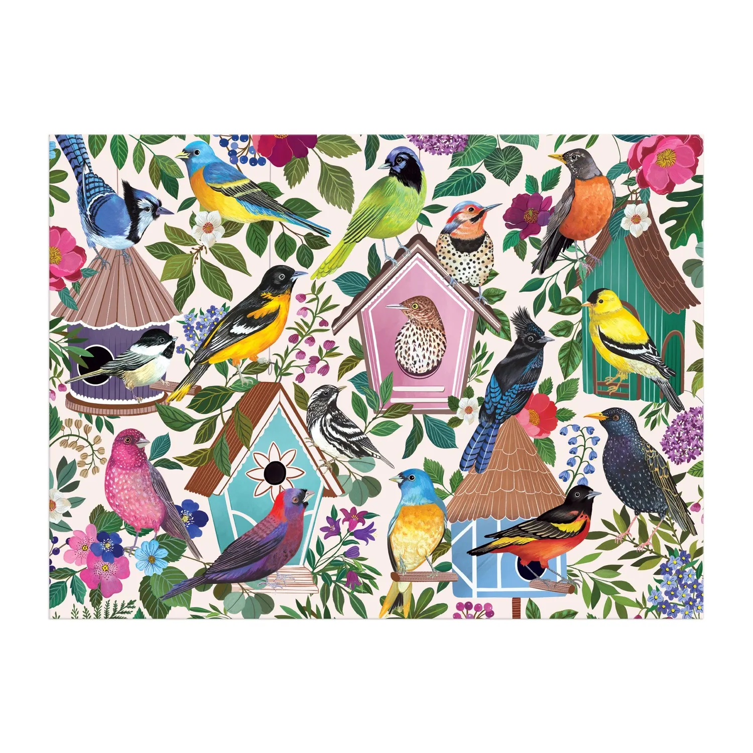 Good Puzzle Co. Birdhouse Lane puslespil 1000 brikker fuglehuse