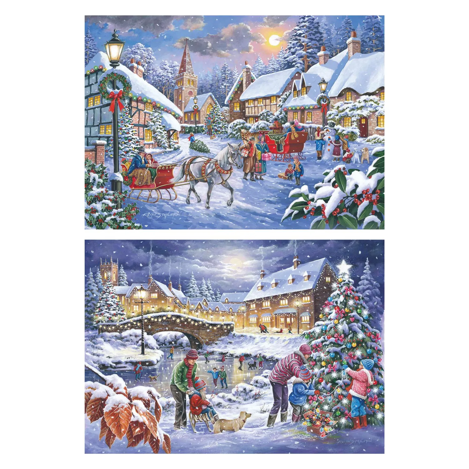 House of Puzzle BIG Christmas Is Coming puslespil 2x500 brikker