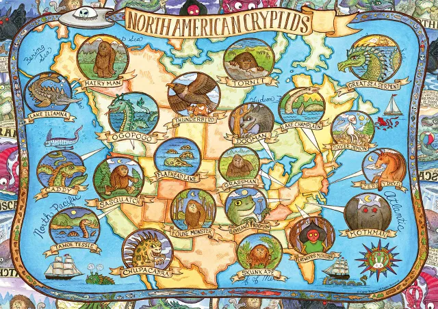 Buffalo Games Cryptids of North America puslespil 300 store brikker