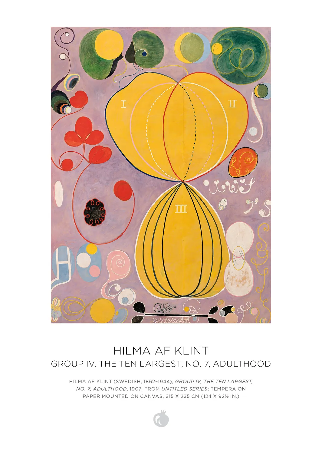 Pomegranate Hilma af Klint puslespilsæt 120 brikker abstrakt