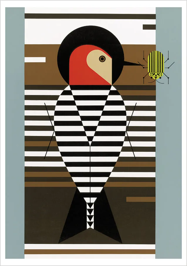 Pomegranate Charley Harper Woodpeckers kortmappe 10 fugle