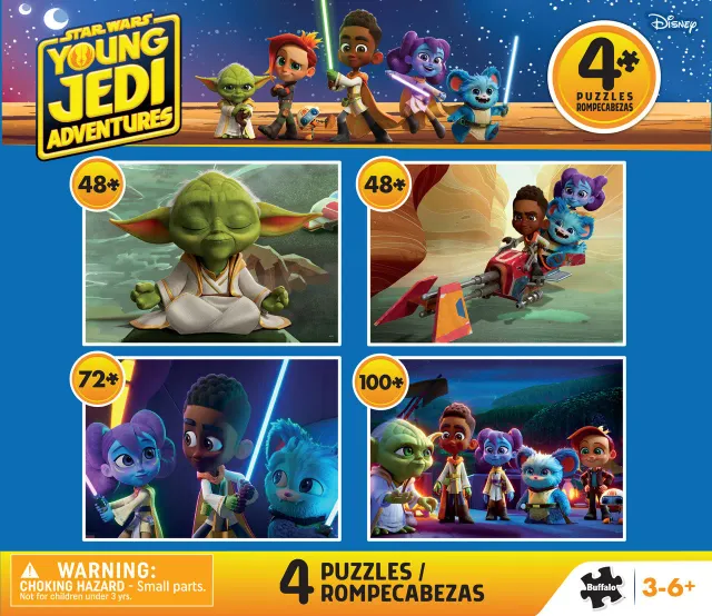 Buffalo Games Young Jedi Adventures puslespil 4-pak 48-100